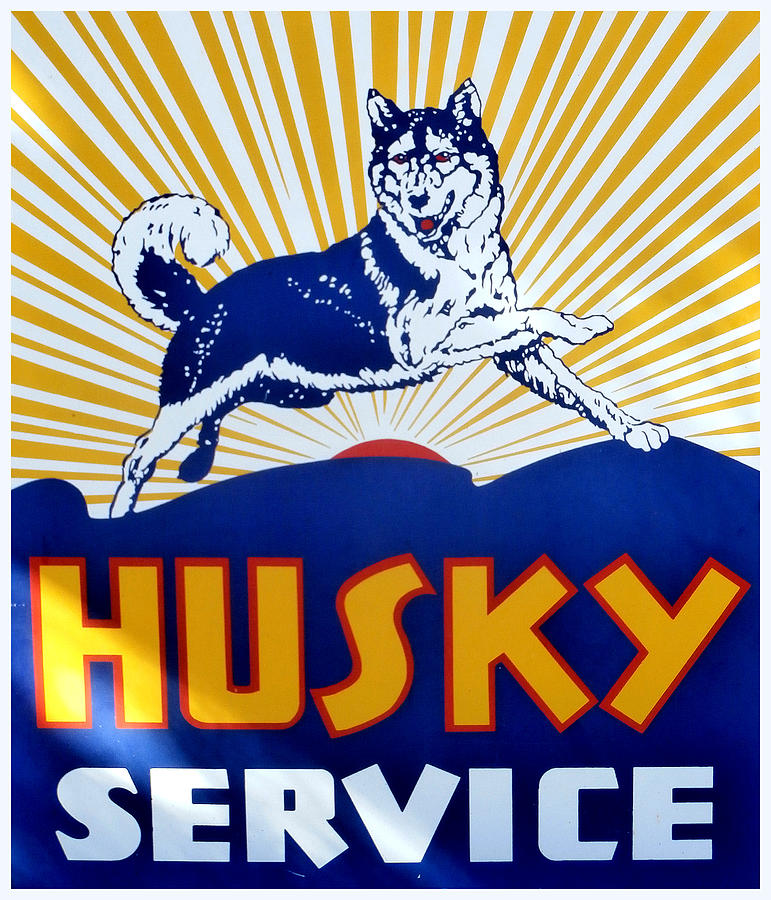 Vintage Sign Photograph - Vintage Husky Sign by Karyn Robinson