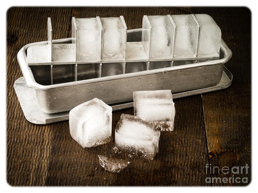 Vintage Photograph - Vintage Ice Cubes by Edward Fielding