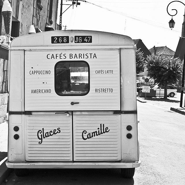 Vintage Photograph - #vintage #icecreamtruck #france by Georgia Clare