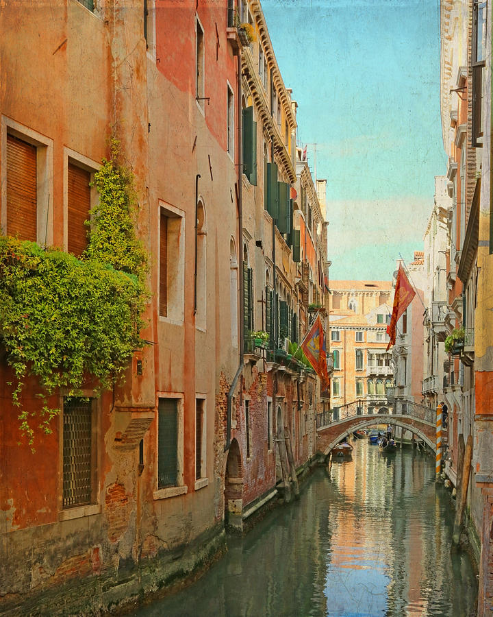 Vintage Inspired Venetian Canal  Photograph by Brooke T Ryan
