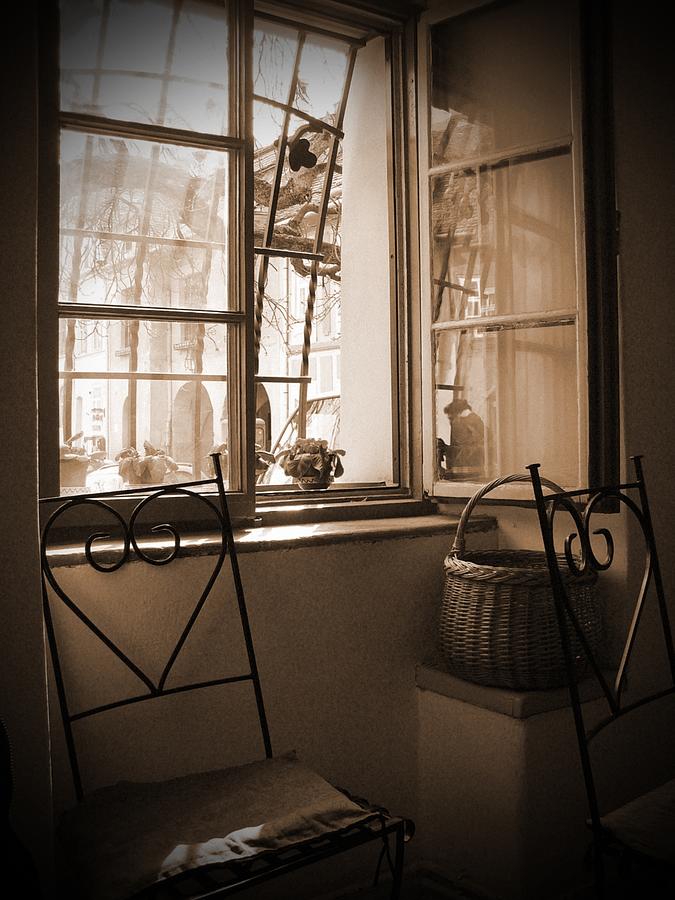 Vintage Interior With A Wooden Framed Window Photograph by Vlad Baciu