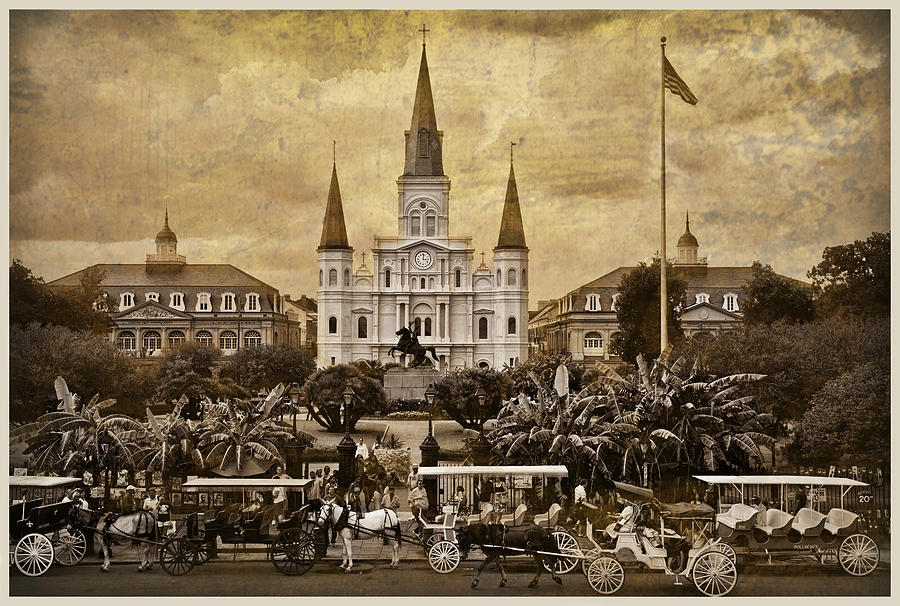 Vintage Jackson Square Photograph by Diana Powell