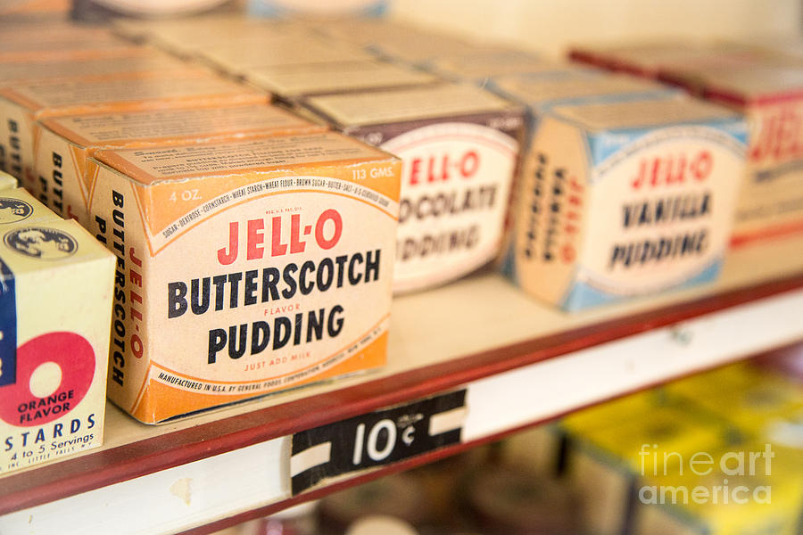 Vintage Photograph - Vintage Jell-O Butterscotch Pudding by Edward Fielding