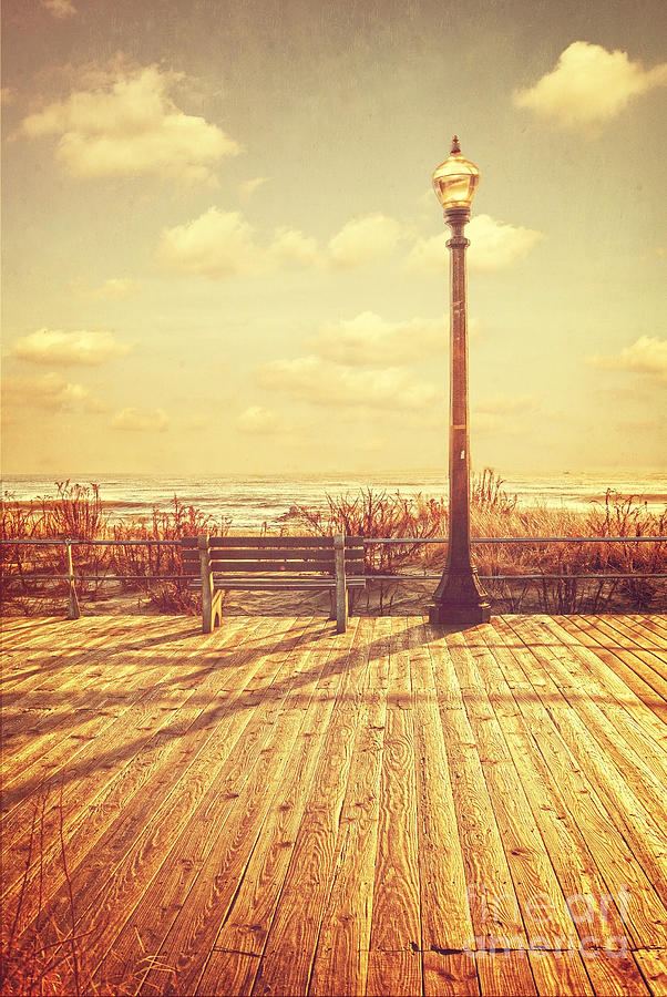 Vintage Photograph - Vintage Jersey Shore Morning by Debra Fedchin