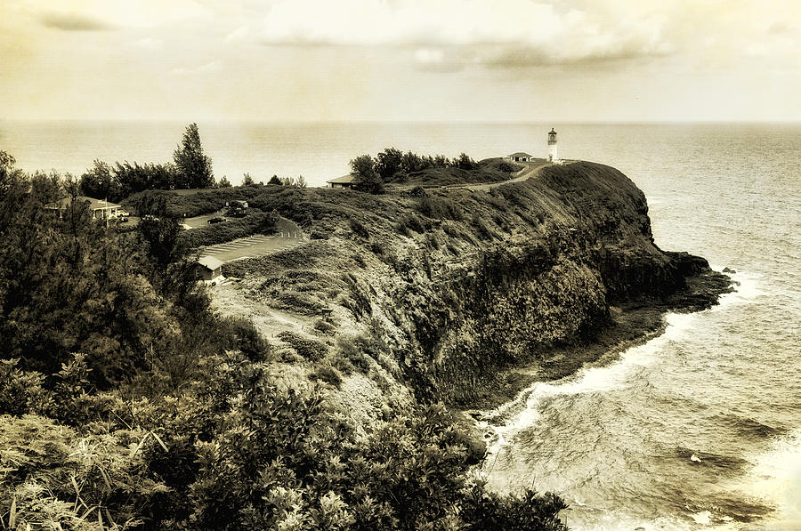 Vintage Kilauea Lighthouse Photograph by Photography  By Sai