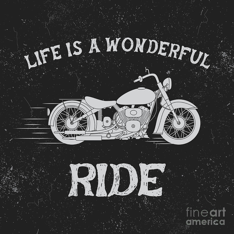 Symbol Digital Art - Vintage Label With Motorcycle .vintage by Dimonika Symbol Digital Art - Vintage Label With Motorcycle .vintage by Dimonika