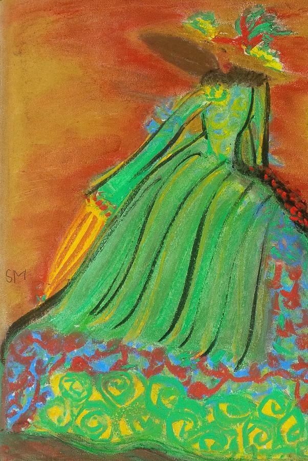 Impressionism Painting - Vintage Lady by Sylvia Masri