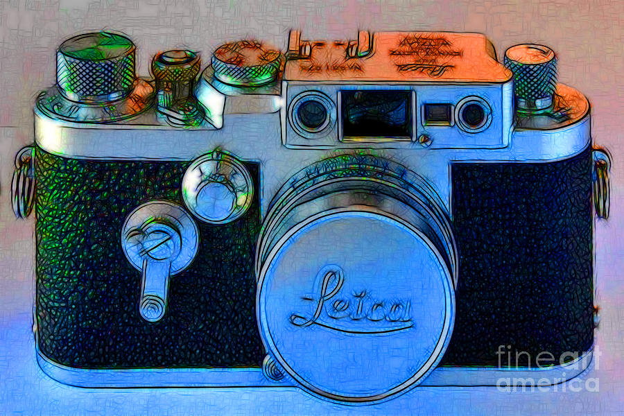 Camera Photograph - Vintage Leica Camera - 20130117 - v1 by Wingsdomain Art and Photography