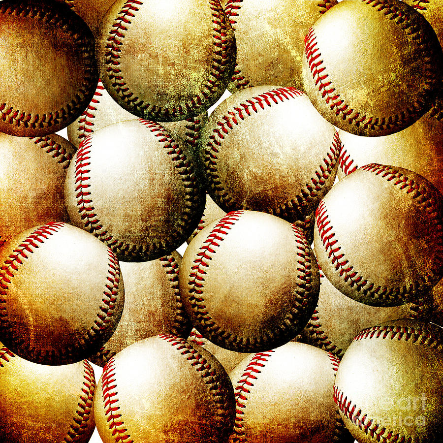 Vintage Look Baseballs Photograph by Andee Design