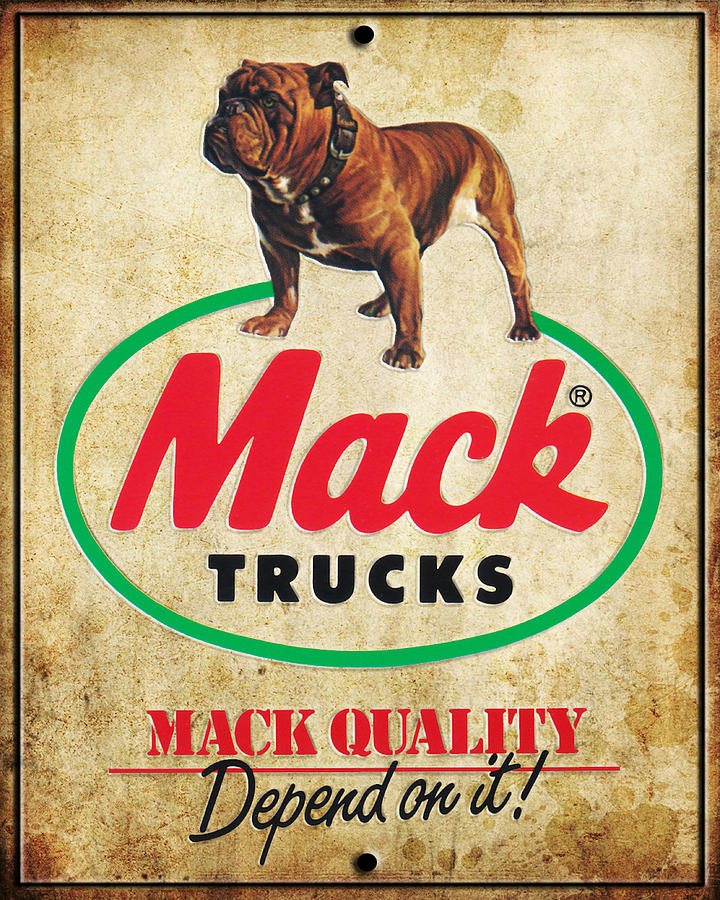 Vintage Mack Trucks Metal Sign Digital Art by Marvin Blaine