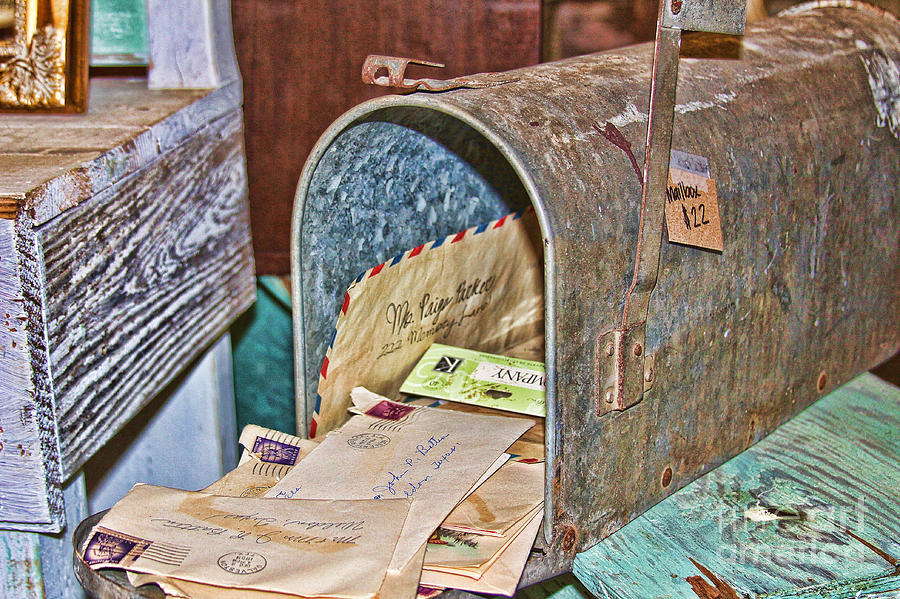 Vintage Photograph - Vintage Mail by Audreen Gieger