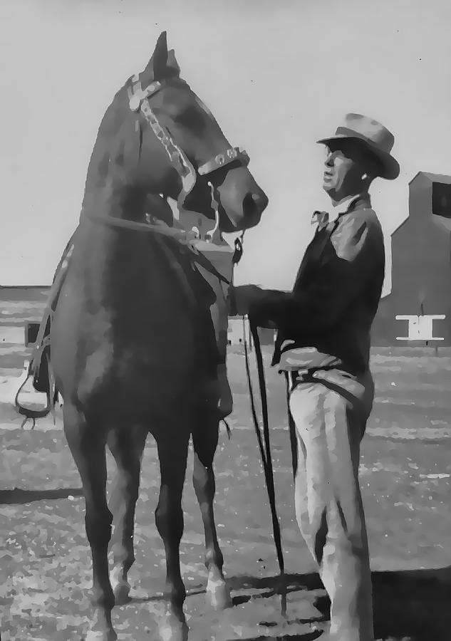 Vintage Man and Horse Photograph by Cathy Anderson