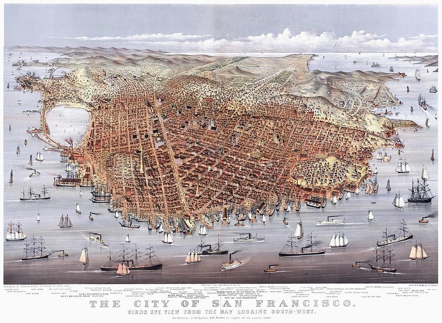 Vintage Map of the City of San Francisco Photograph by Benjamin Yeager