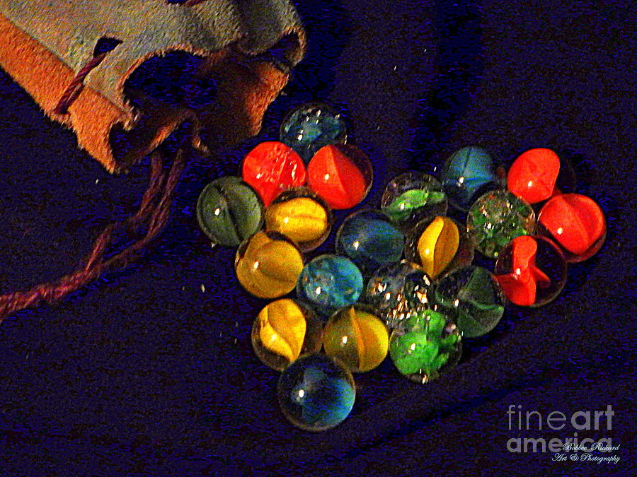 Toy Photograph - Vintage Marbles by Bobbee Rickard