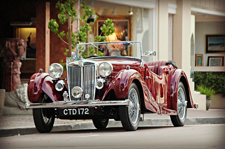 Vintage MG in Carmel Photograph by Steve Natale