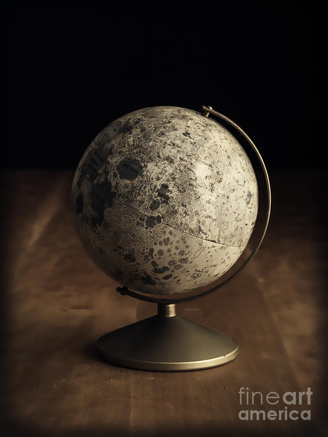 Vintage Photograph - Vintage Moon Globe by Edward Fielding