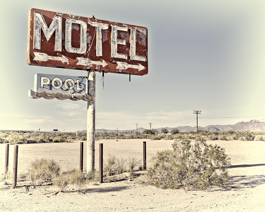 Vintage Motel Pool Sign Photograph by Gigi Ebert