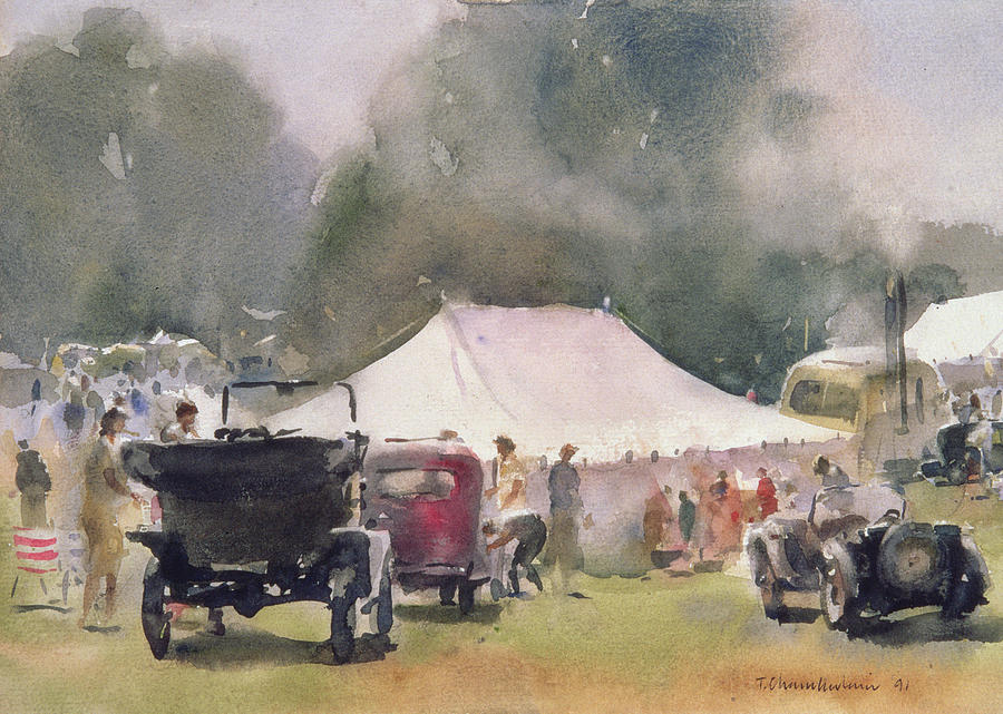 Car Photograph - Vintage Motor Rally, 1991 Wc On Paper by Trevor Chamberlain
