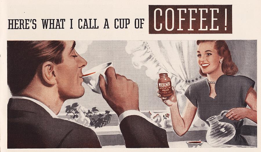 Vintage Nescafe Coffee Ad Photograph by Georgia Clare
