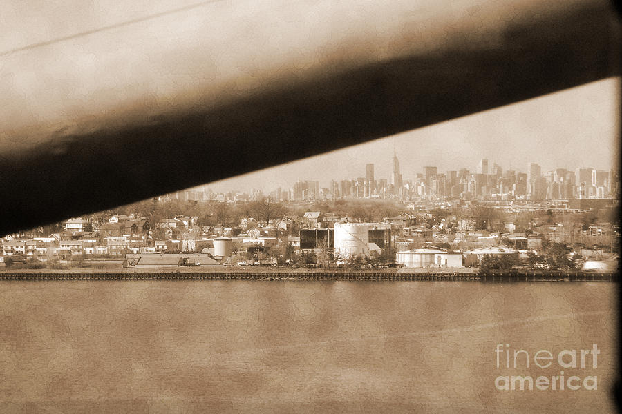 Vintage New York Skyline from the bridge Photograph by RicardMN Photography