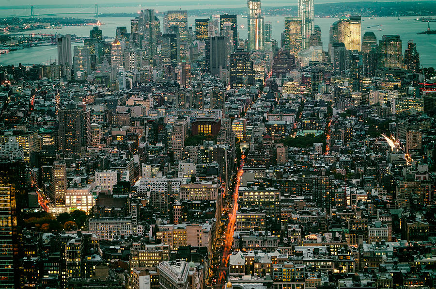 New York City Photograph - Vintage New York Skyline by Silvio Ligutti