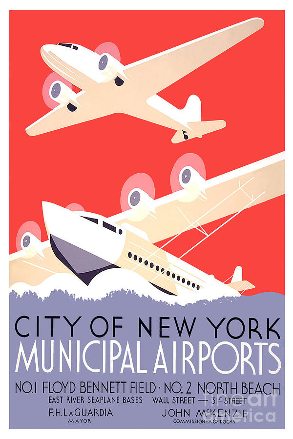 Vintage New York Travel Poster Drawing by Jon Neidert