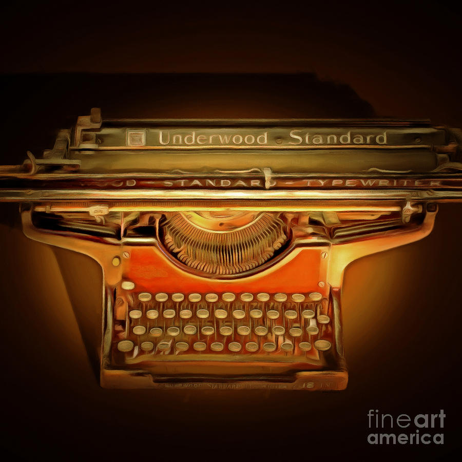 Key Photograph - Vintage Nostalgic Typewriter 20150228 square by Wingsdomain Art and Photography