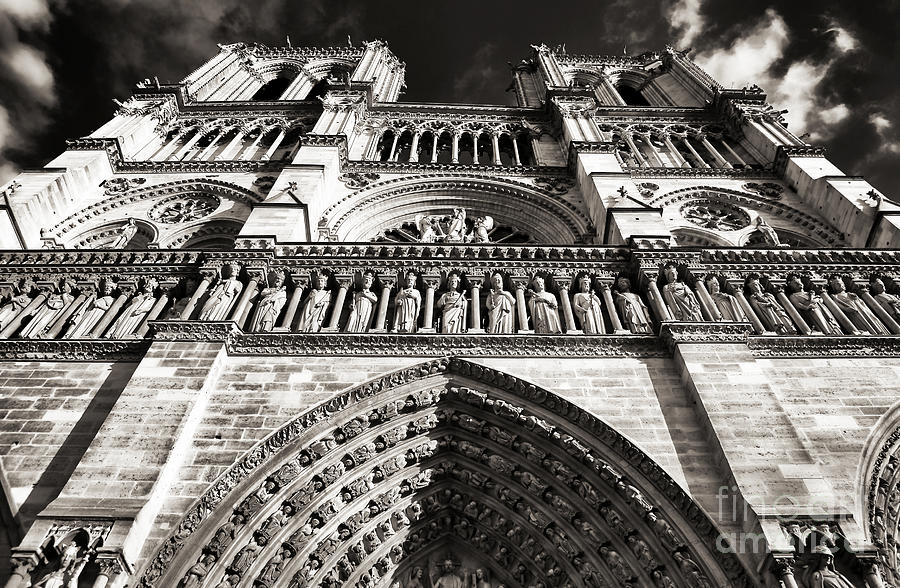 Vintage Notre Dame Photograph by John Rizzuto