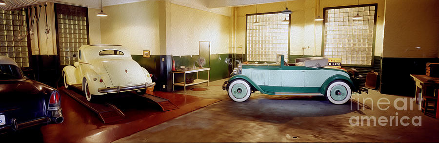 Vintage Packard Service Area Mixed Media by Jon Neidert