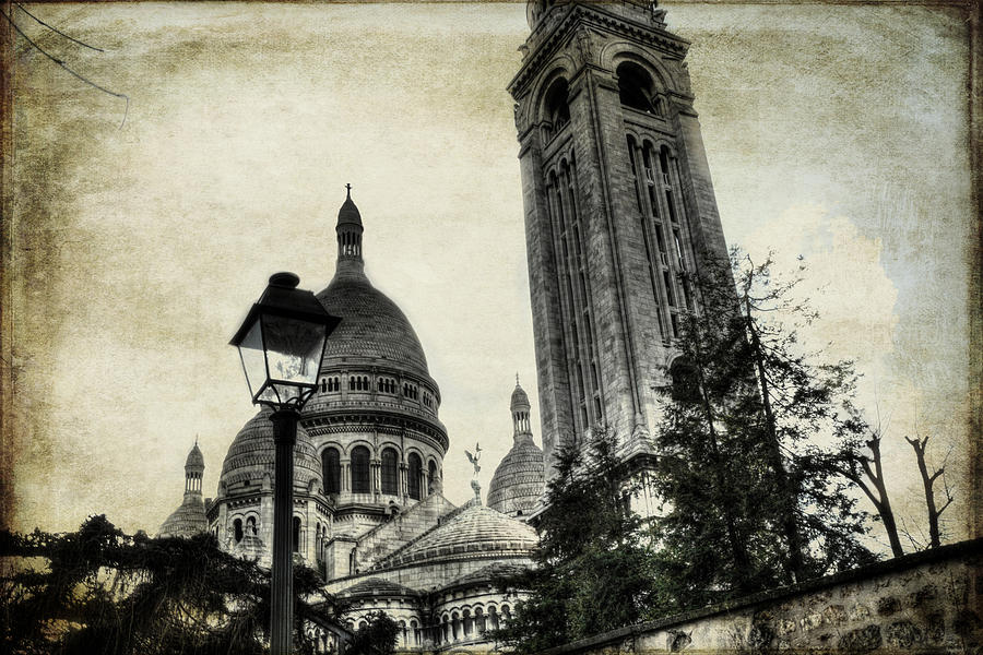 Vintage Paris Montmartre Basilica of Sacre Coeur Photograph by Evie Carrier