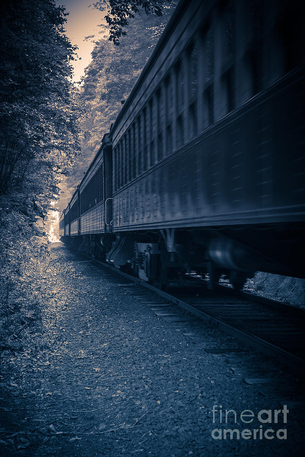 Vintage Passenger Train Cars Photograph by Edward Fielding