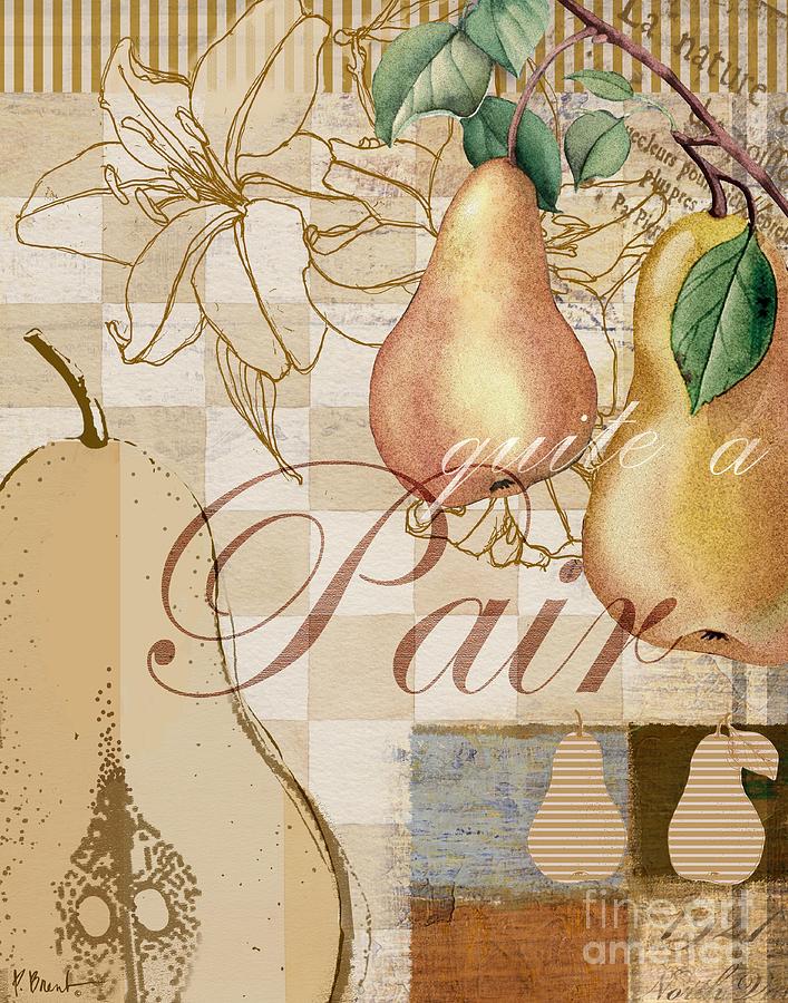 Pear Painting - Vintage Pears II by Paul Brent