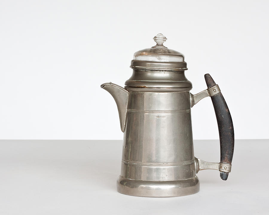 Vintage Pewter Coffee Pot Photograph by David and Carol Kelly
