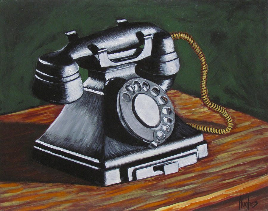 Vintage Phone 2 Painting by Kevin Hughes