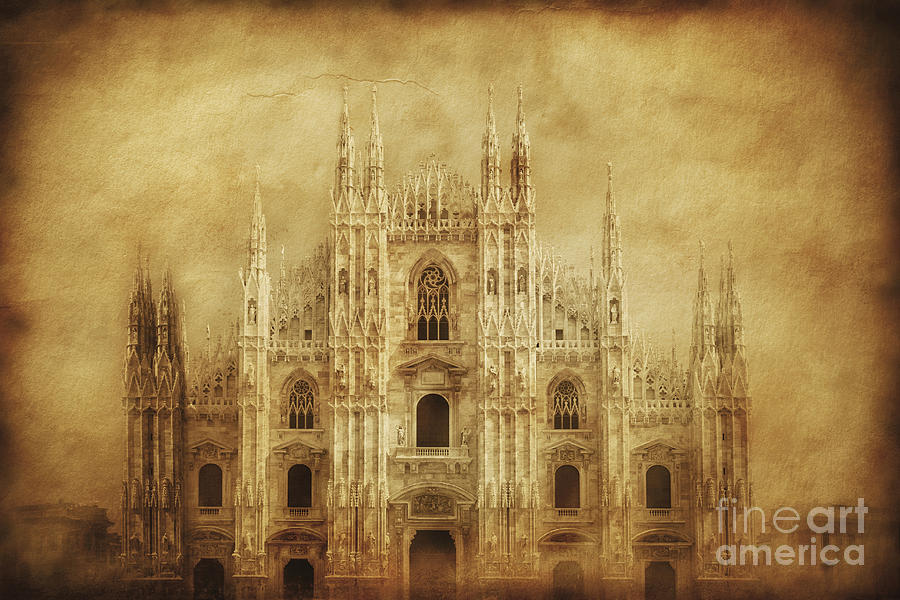 Vintage Photograph - Vintage Photo Of Duomo Di Milano by Evgeny Kuklev