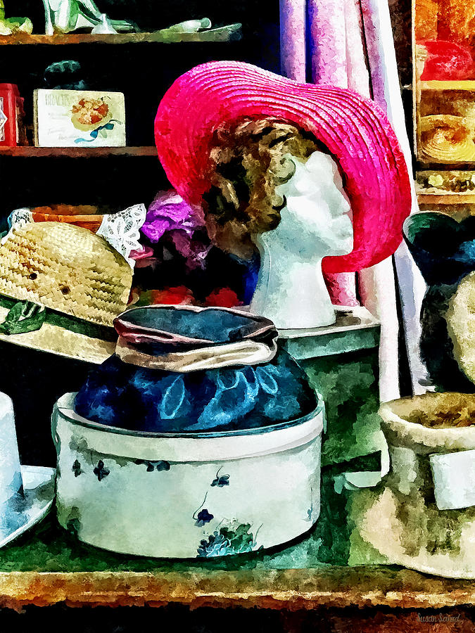 Vintage Photograph - Vintage Pink Hat by Susan Savad