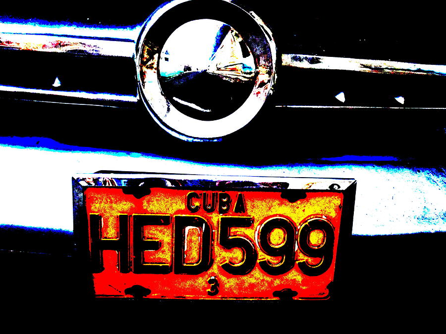 Vintage Plate in Cuba Photograph by Funkpix Photo Hunter