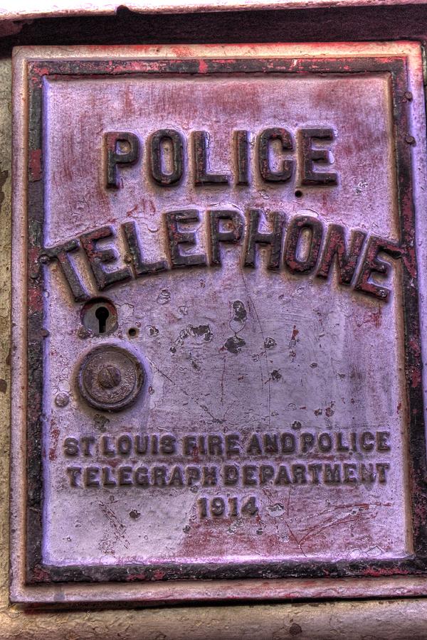 Vintage Police Telephone box Photograph by Jane Linders