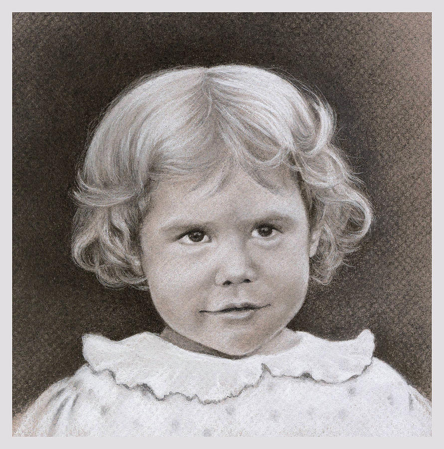 Vintage Portrait Drawing by Natasha Denger