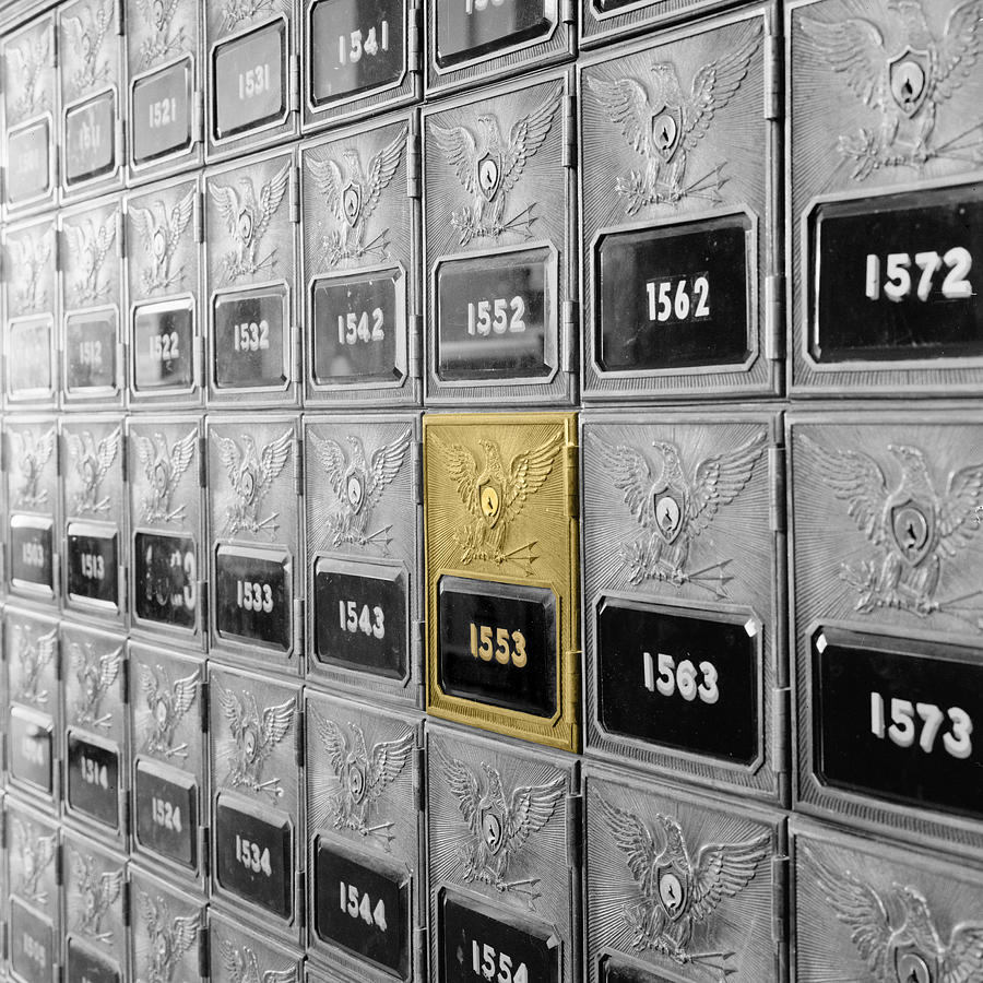 Vintage Post Office Boxes Photograph by Andrew Fare