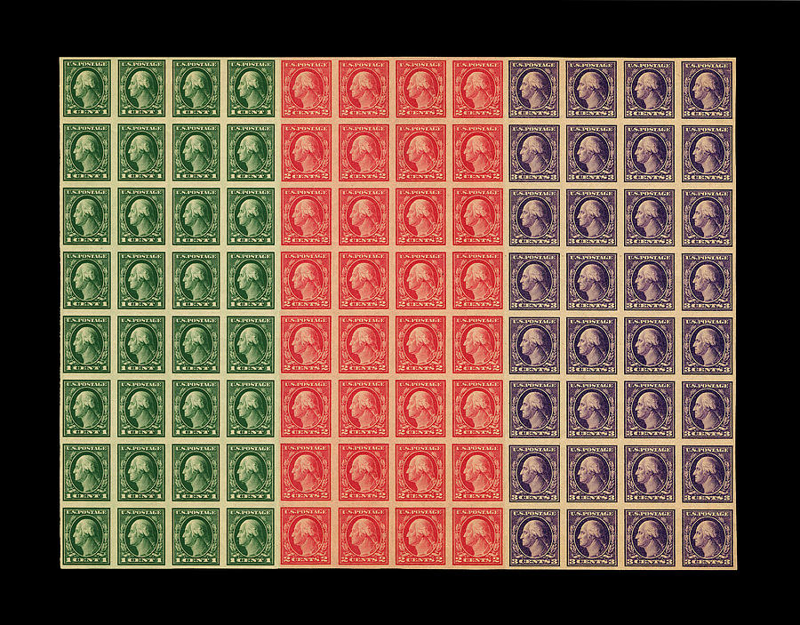 Vintage Postage Stamps 1916 Photograph by Andrew Fare