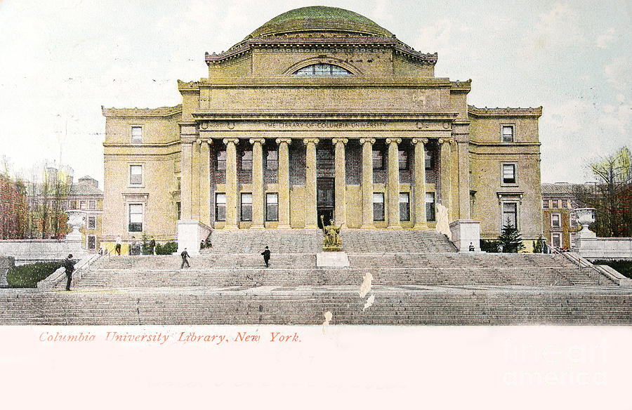 Vintage postcard of Library of University of Columbia Photograph by Patricia Hofmeester