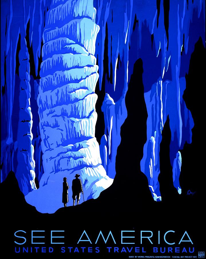 Vintage Poster - Carlsbad Caverns National Park Photograph by Benjamin Yeager