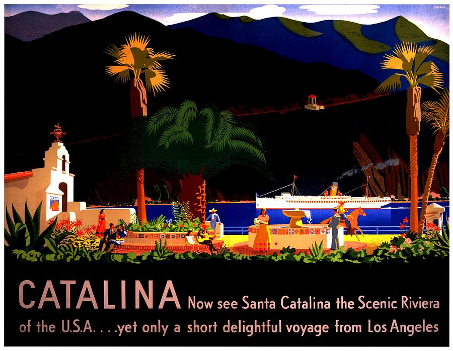 Vintage Poster - Catalina Photograph by Benjamin Yeager