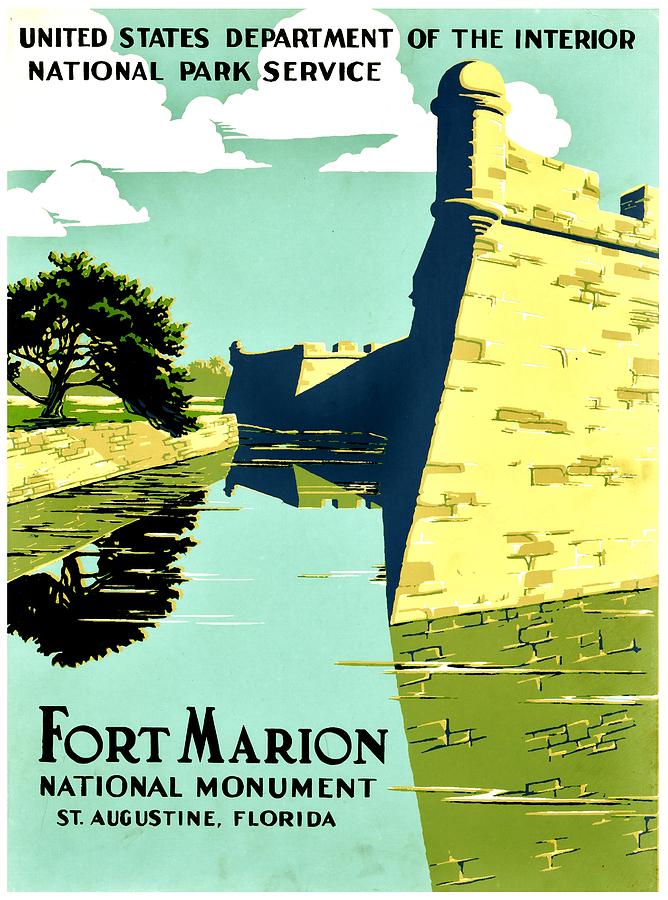Vintage Photograph - Vintage Poster - Fort Marion by Benjamin Yeager