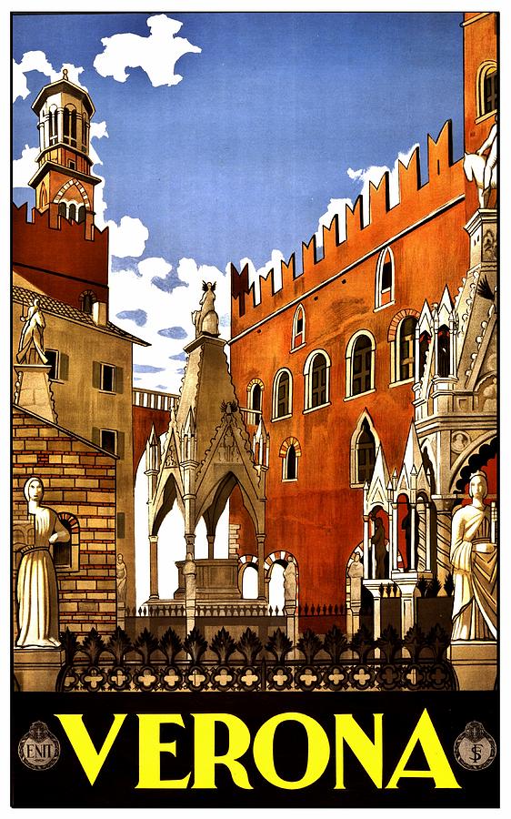 Vintage Poster - Verona Photograph by Benjamin Yeager
