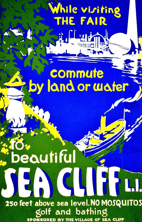 Vintage Poster - Visit Sea Cliff Photograph by Benjamin Yeager