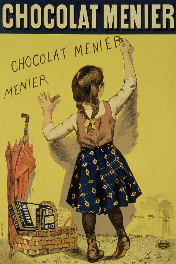 Vintage Drawing - Vintage Poster advertising Chocolate by Firmin Bouisset