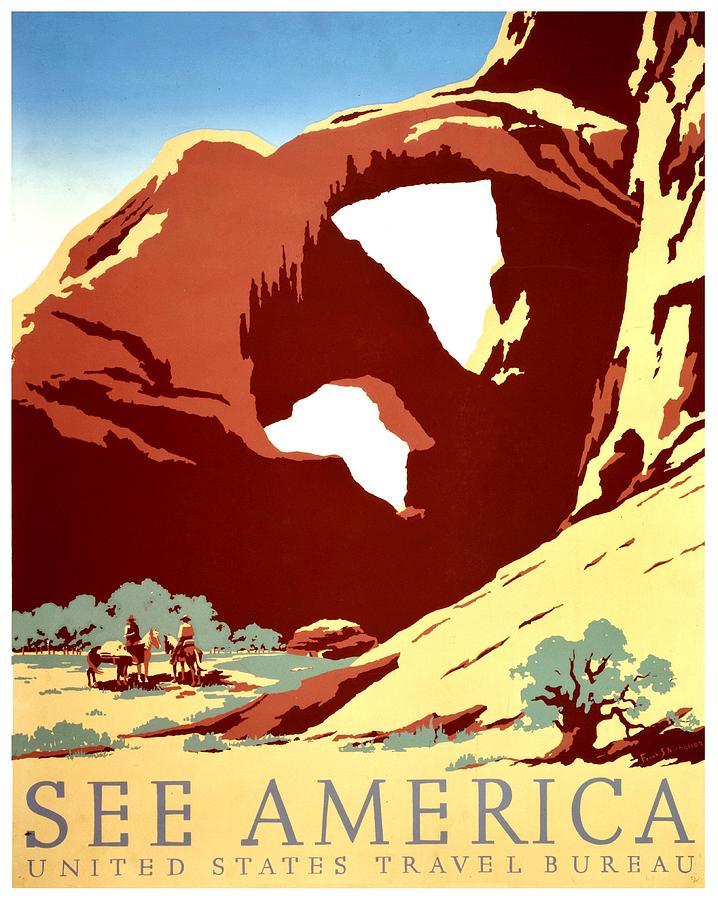 Vintage Poster - Arches National Park Photograph by Benjamin Yeager