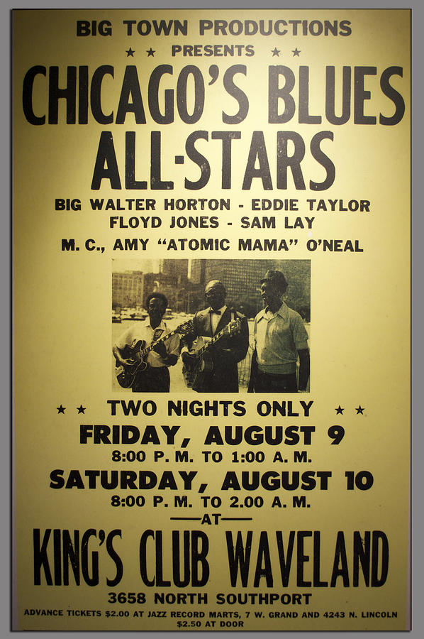 Chicago Photograph - Vintage Poster Chicago Blues All Stars by Thomas Woolworth